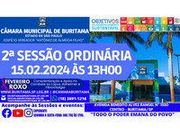 2ª SESSÃO ORDINÁRIA 15.02.2024 ÀS 13H00.