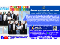 Câmara Municipal de Buritama Realiza entrega de Moção de Aplauso a Educadores e Estudantes.